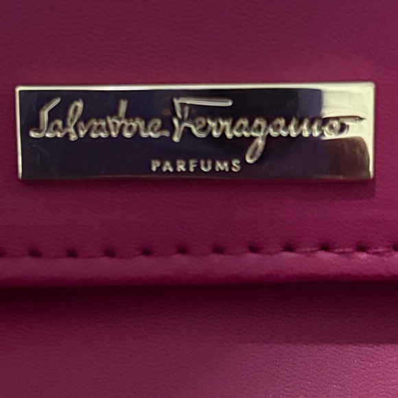 Salvatore Ferragamo Pink Cosmetic Bag with Gold Chain - Picture 2 of 7